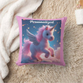Niedlich Fairy Baby Unicorn Rosa Sparkling Fantasy Kissen (Decke)