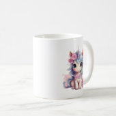 Niedlich Fairy Baby Unicorn Sparkling Fantasy Kaffeetasse (VorderseiteRechts)