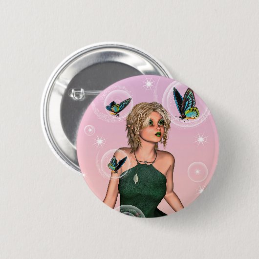 Niedlich Fairy Button (Vorne & Hinten)