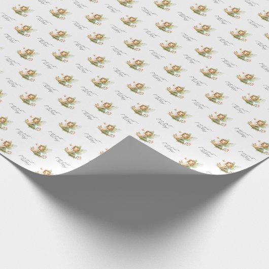 Niedlich Fairy First Geburtstag Geschenkpapier (Ecke)
