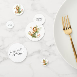 Niedlich Fairy First Geburtstag Konfetti