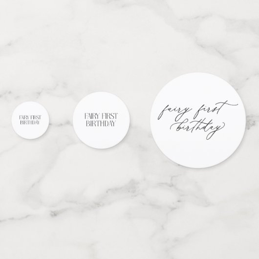Niedlich Fairy First Geburtstag Konfetti (Rückseiten)