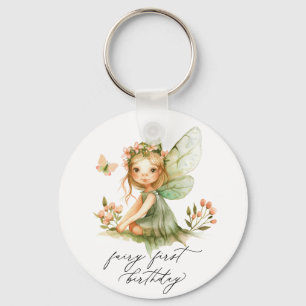 Niedlich Fairy First Geburtstag Schlüsselanhänger