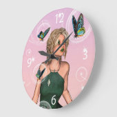 Niedlich Fairy Große Wanduhr (Winkel)