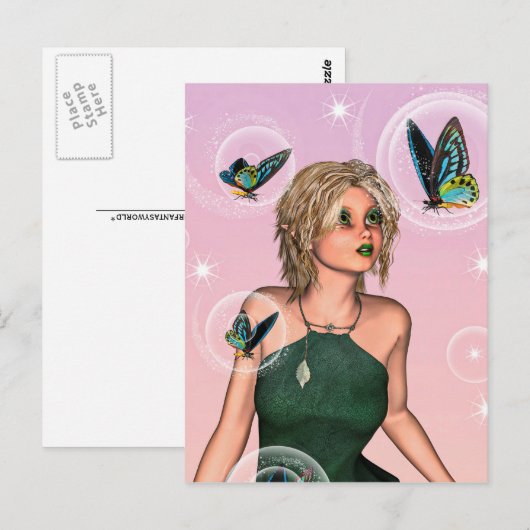 Niedlich Fairy Postkarte (Vorne/Hinten)