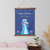 Niedlich Fairy Princess Girl Birthday Hanging Tape Wandteppich Mit Holzrahmen (Schlafzimmer)