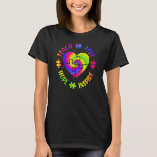 Niedlich Faith Hope Liebe Autismus Sensibilisierun T-Shirt
