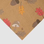 Niedlich Fall Doodle Brown Tissue Paper Seidenpapier (Detail)