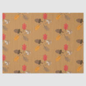 Niedlich Fall Doodle Brown Tissue Paper Seidenpapier (Vorderseite)