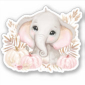 Niedlich Fall Elephant Vinyl Sticker (Vorderseite)
