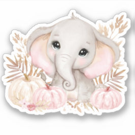 Niedlich Fall Elephant Vinyl Sticker