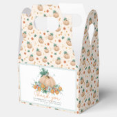 Niedlich Fall Floral Pumpkin Danke Baby Dusche Geschenkschachtel (Geöffnet)