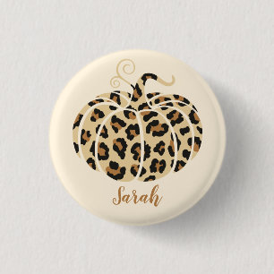 Niedlich Fall Leopard Pumpkin Halloween Cheetah Pr Button