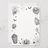 Niedlich Fall Little Boo Ghost Halloween Kinderdus Einladung (Rückseite)