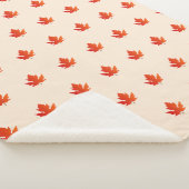 Niedlich Fall Maple Leaf Muster Kawaii Sherpadecke (3/4)