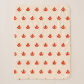 Niedlich Fall Maple Leaf Muster Kawaii Sherpadecke (Vorderseite)