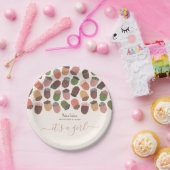 Niedlich Fall Pink Acorns Mädchen Dusche Party Pappteller (Party)