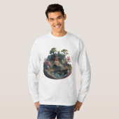 Niedlich Fantasy 3D Landscape Men's Long-Ärmel T-Shirt (Vorne ganz)