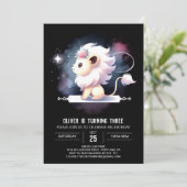 Niedlich Fantasy Lion Birthday Einladung (Stehend Vorderseite)