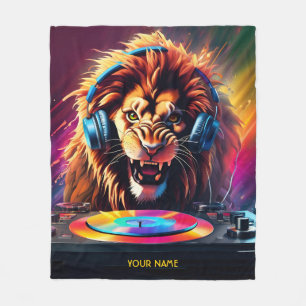 Niedlich Fantasy Lion DJ Vinyl Fleecedecke