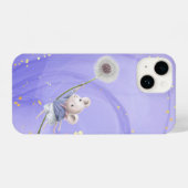 Niedlich Fantasy Mouse Dandelion Fluff Animal Art iPhone Hülle (Rückseite (Horizontal))