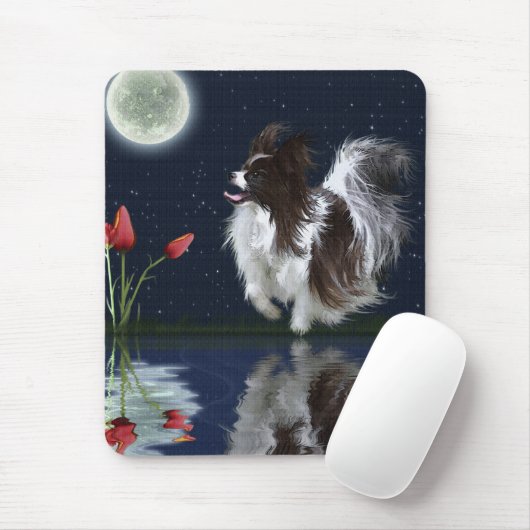 Niedlich Fantasy PAPILLON DOG Mousepad (Mit Mouse)