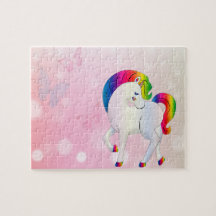 Niedlich, farbenfroh, Bokeh, Rainbow Unicorn