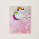 Niedlich, farbenfroh, Bokeh, Rainbow Unicorn Puzzle (Vertikal)