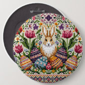 Niedlich/farbenfroh Frühjahr/Ostermesse Button (Vorne & Hinten)