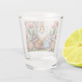 Niedlich/farbenfroh Frühjahr/Ostermesse Schnapsglas (Rückseite)