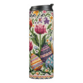 Niedlich/farbenfroh Frühjahr/Ostermesse Thermosbecher (Nach links gedreht)