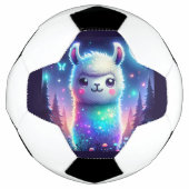 Niedlich farbenfroh Llama Holographic | Fußball (Vorderseite)