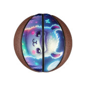 Niedlich farbenfroh Llama Holographic | Mini Basketball (Vertikal)