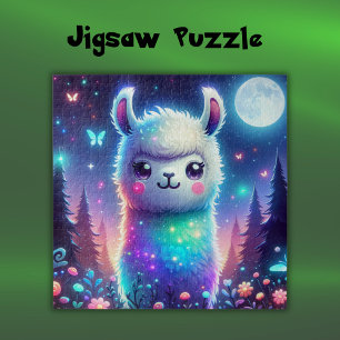 Niedlich farbenfroh Llama Holographic Puzzle