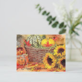 Niedlich, farbenfroh, pumkin, Halloween Postkarte (Stehend Vorderseite)