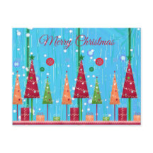 Niedlich, farbenfroh, Weihnachtsbäume, Weihnachten