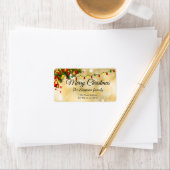 Niedlich, farbenfroh, Weihnachtsschmuck, Weihnacht Adressaufkleber (Insitu)