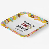 Niedlich & farbenfroh Zwei Sweet Donut 2. Geburtst Pappteller (Gewinkelt)