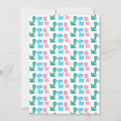 Niedlich farbenfrohe Dinosaurier Pink Gree Blue Ge Einladung (Rückseite)