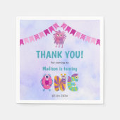 Niedlich farbenfrohe Geburtstagsparty Serviette (Vorderseite)