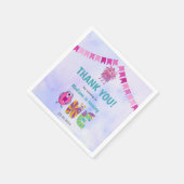 Niedlich farbenfrohe Geburtstagsparty Serviette (Ecke)