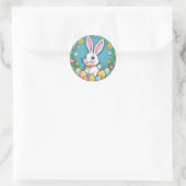 Niedlich farbenfrohe Ostern Sonnige Blume Eieraufk Runder Aufkleber (Tasche)