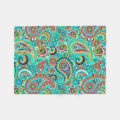 Niedlich farbenfrohe Paisley Fleecedecke (Vorderseite (Horizontal))
