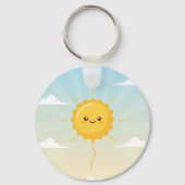 niedlich-farbig 2026 Ballonfeier Doppelseitig Schlüsselanhänger (Rückseite)