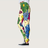 Niedlich-farbig-blumengelb Leggings (Links)