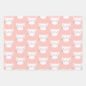Niedlich farbige Katzen Pastel Minimal Geschenkpapier Set (Vorderseite 3)