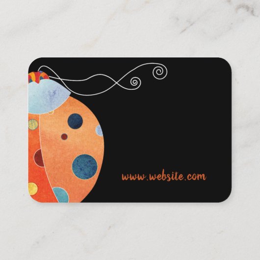 Niedlich-farbige Ladybug Visitenkarte (Rückseite)