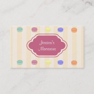 Niedlich-farbige Macarons-Bäckerei-Visitenkarte Visitenkarte