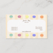 Niedlich-farbige Macarons-Bäckerei-Visitenkarte Visitenkarte (Rückseite)