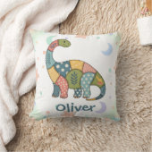 Niedlich-farbiges Patchwork Dinosaurier Kissen (Decke)